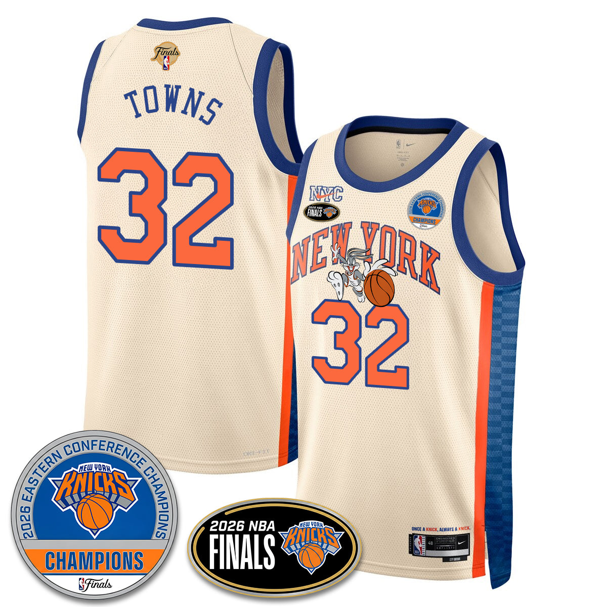 NYK 2026 NBA Eastern Conference Champions x Bunny Vapor Jersey - Stitched-DTD