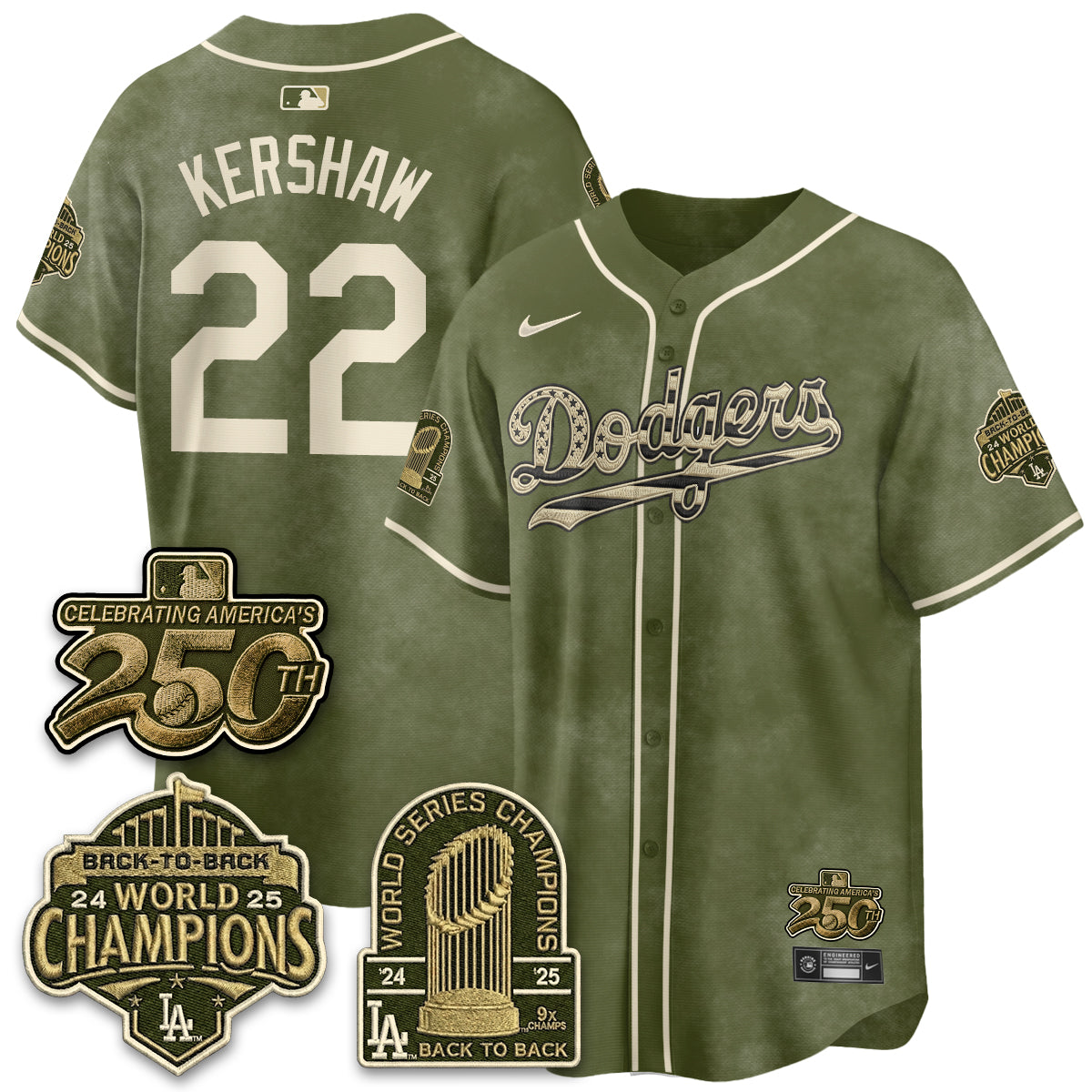 LAD New Era Olive 2026 Armed Forces Day Jersey -All Stitched V2-DTD