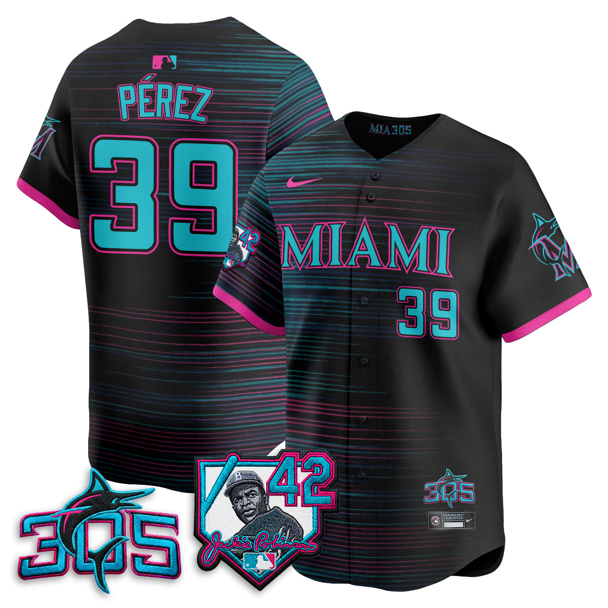 MIA 2026 Jackie Robinson New Era Vapor Limited Jersey - All Stitched-DTD