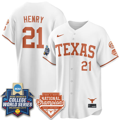 TEX Softball 2026 World Series (WCWS) Vapor Premier Limited Jersey - B2B Champs - All Stitched-DTD