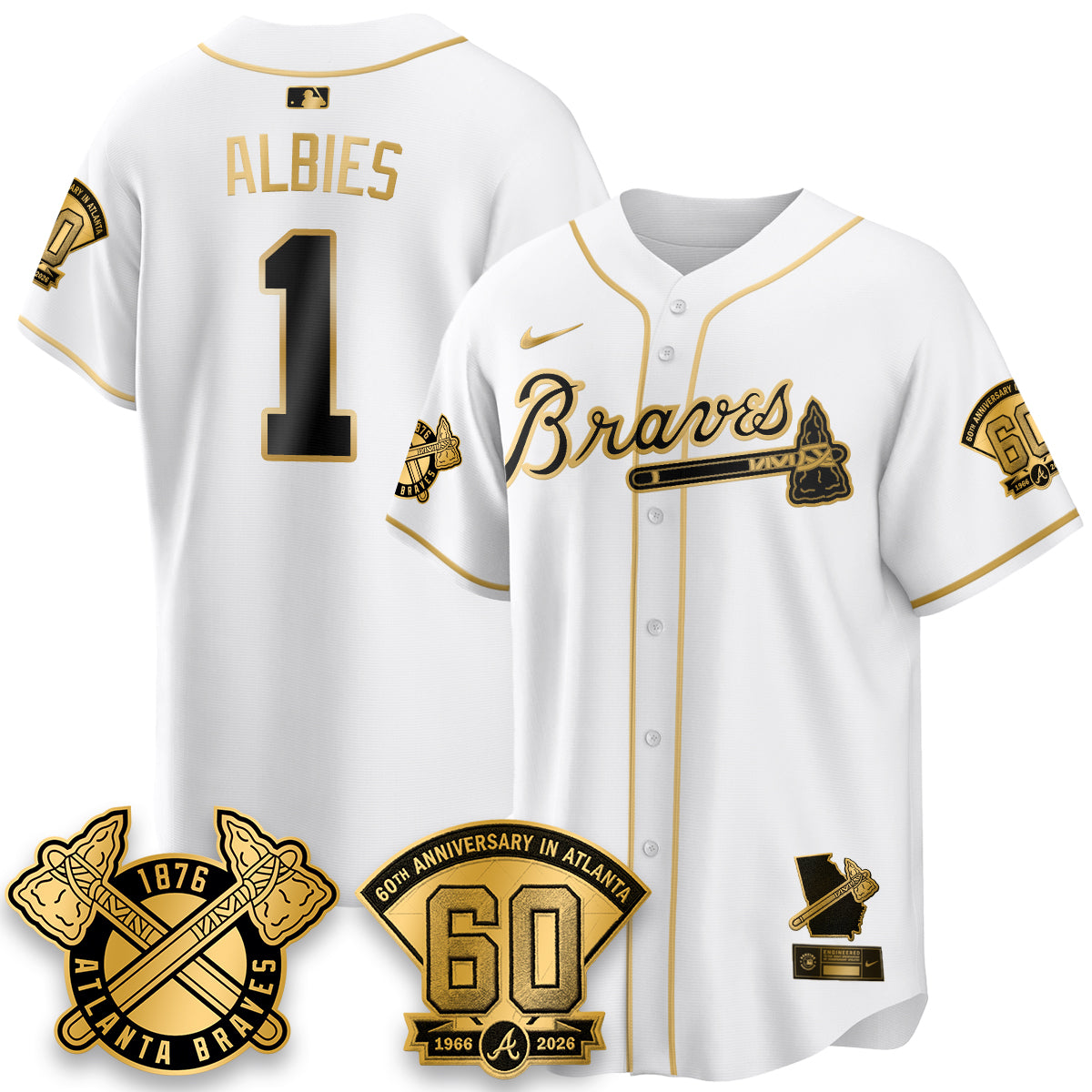 ATL 60th Anniversary Special Edition Vapor Limited Jersey - All Stitched-DTD