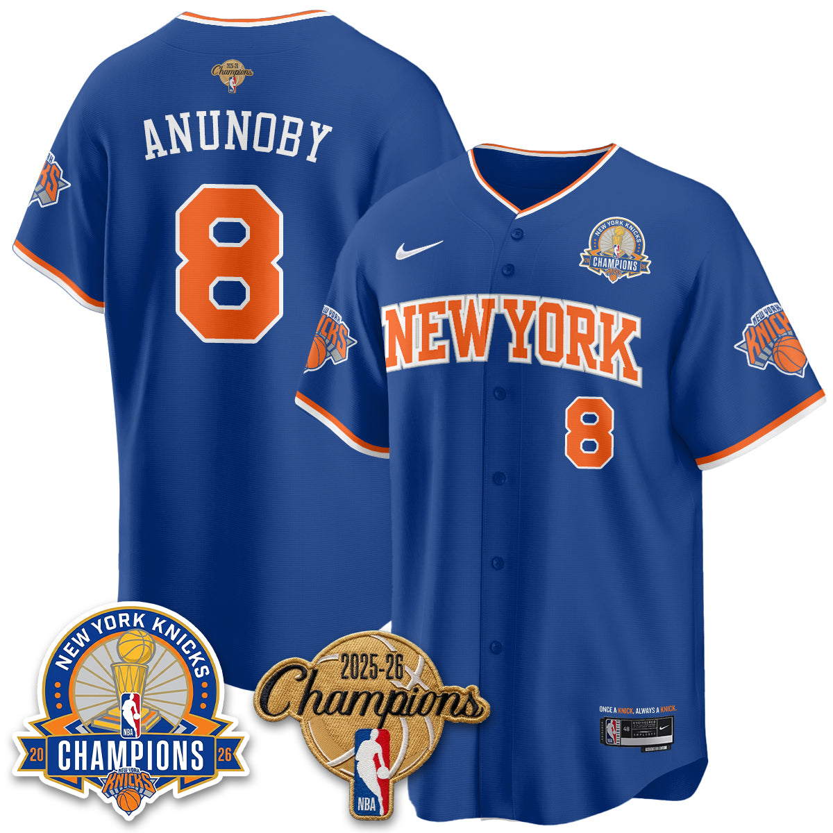 NYK 2026 NBA Champions Special Edition Vapor Jersey V2- Stitched-DTD