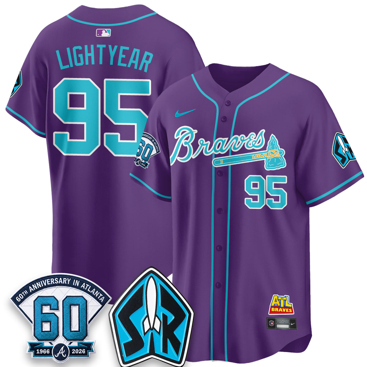 ATL 60th Anniversary Space Ranger Edition Vapor Limited Jersey - All Stitched-DTD