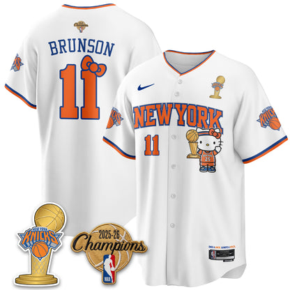 NYK 2026 NBA Champions x Meow Kitty Vapor Jersey - Stitched-DTD