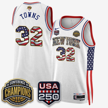 NYK 2026 NBA Eastern Conference Champions x Fourth of July Vapor Jersey - Stitched-DTD