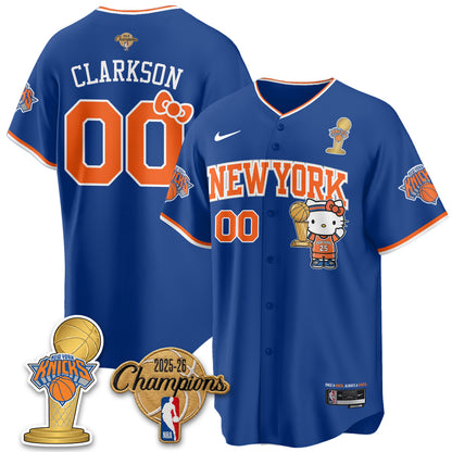 NYK 2026 NBA Champions x Meow Kitty Vapor Jersey - Stitched-DTD