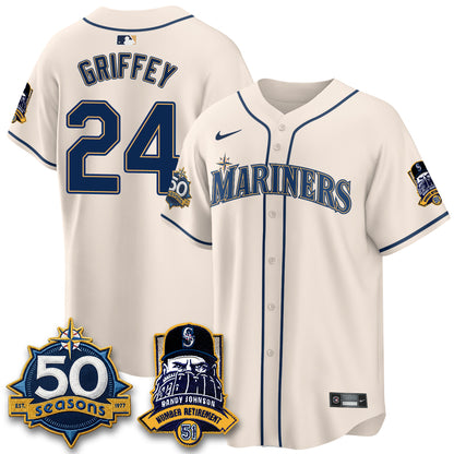 SEA Randy Johnson Vapor Limited Jersey V2- All Stitched-DTD