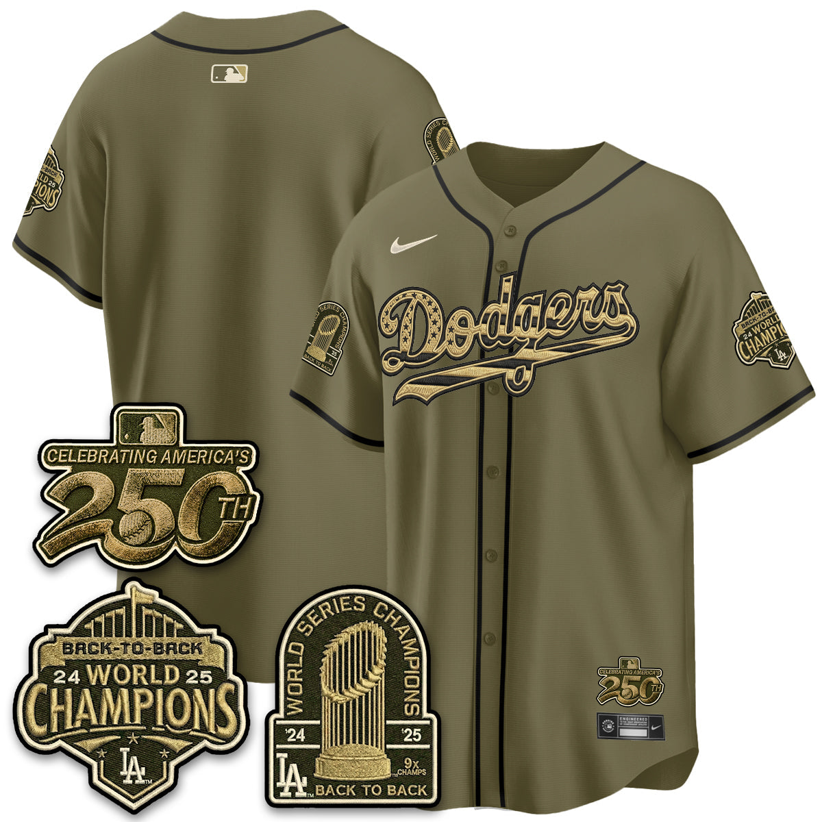 LAD New Era Olive 2026 Armed Forces Day Jersey -All Stitched V2-DTD