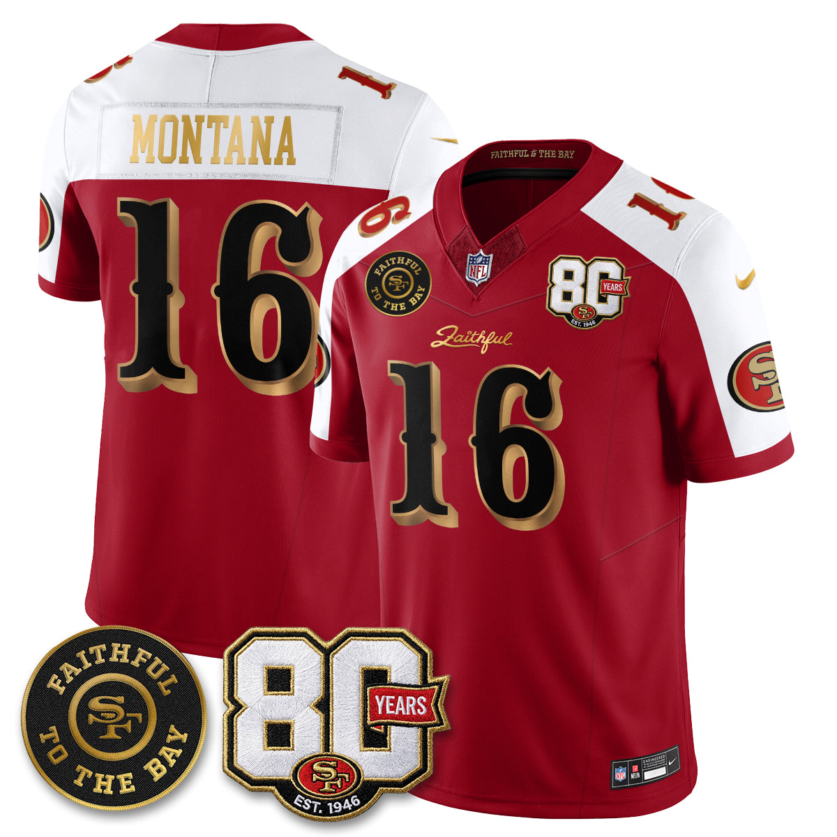 SF “Rivalries” Vapor Limited Jersey - Faithful To The Bay Patch - All Stitched-DTD