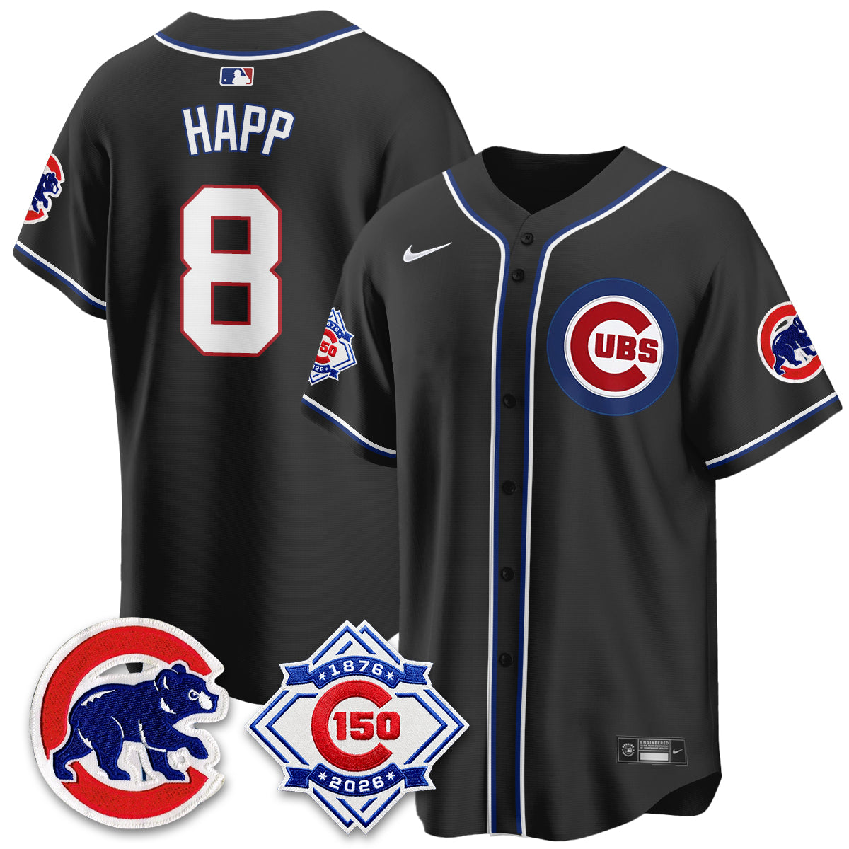 CHC 150th Anniversary Black Out Style Vapor Premier Limited Jersey - All Stitched-DTD