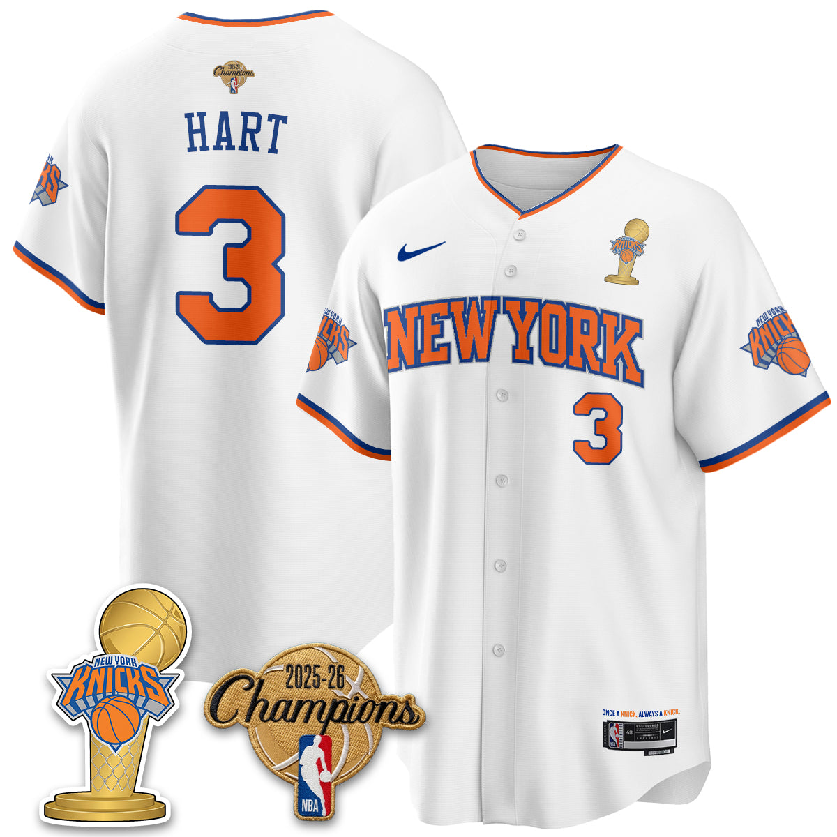 NYK 2026 NBA Champions Vapor Jersey - Stitched-DTD