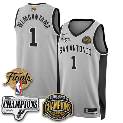 SAS 2026 NBA Western Conference Champions Vapor Jersey - Stitched-DTD