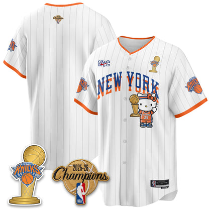 NYK 2026 NBA Champions x Meow Kitty Vapor Jersey - Stitched-DTD