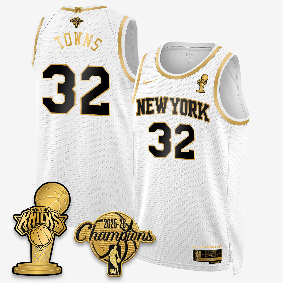 NYK 2026 NBA Champions Gold Edition Vapor Jersey - Stitched-DTD