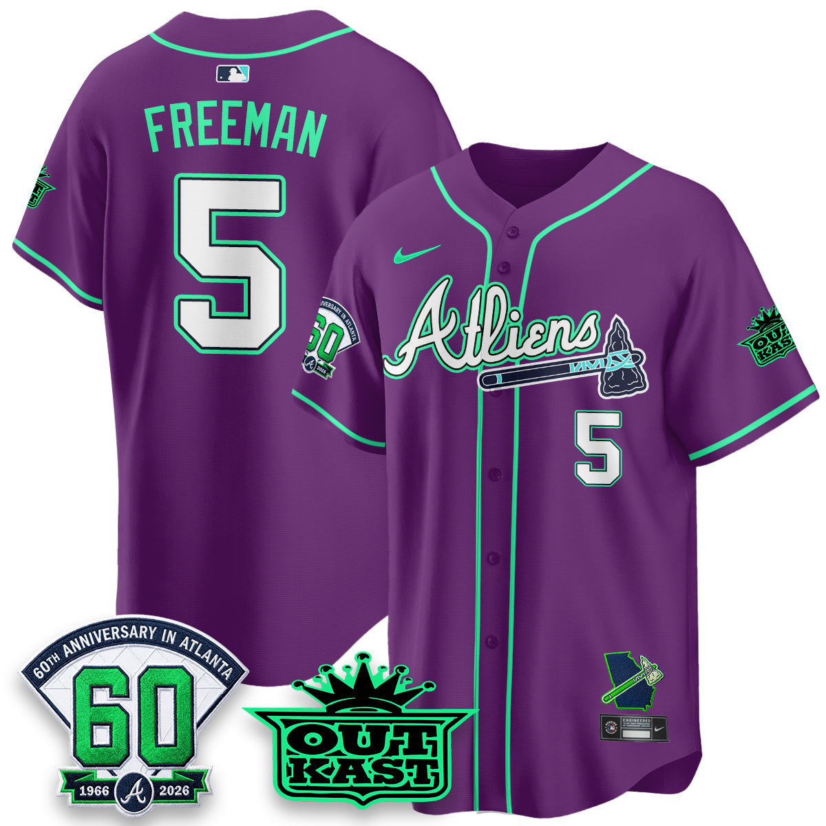 ATL x Atliens Cool Base Galaxy Version Jersey - Stitched-DTD