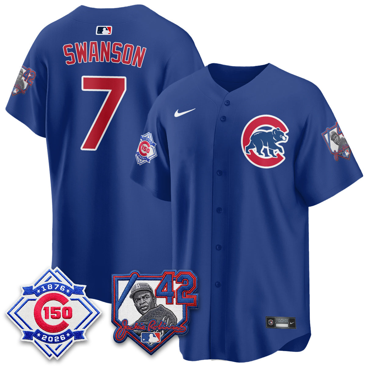 CHC 150th Anniversary & Jackie Robinson Day Patch Vapor Premier Limited Jersey - All Stitched-DTD