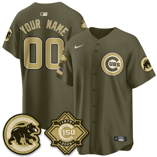 CHC New Era Olive 2026 Armed Forces Day Custom Jersey -All Stitched-DTD