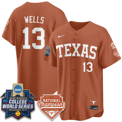 TEX Softball 2026 World Series (WCWS) Vapor Premier Limited Jersey - B2B Champs - All Stitched-DTD