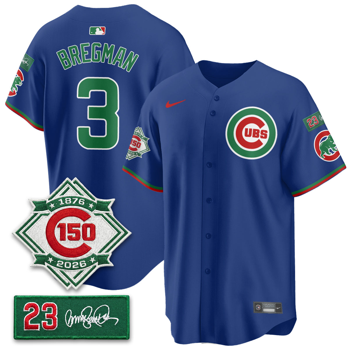CHC Limited Mexico Jersey - 150th Anniversary + Ryne Sandberg Tribute Patch All Stitched-DTD