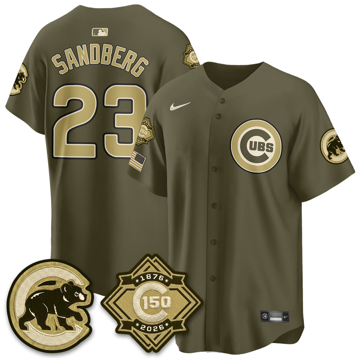 CHC New Era Olive 2026 Armed Forces Day Jersey -All Stitched-DTD