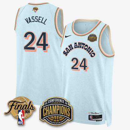 SAS 2026 NBA Western Conference Champions Vapor City Edition Jersey - Stitched-DTD