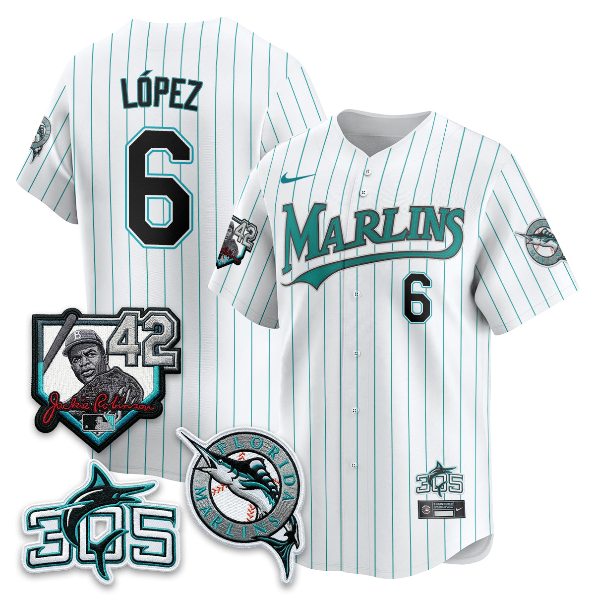 MIA 2026 Throwback Jackie Robinson New Era Vapor Limited Jersey - All Stitched-DTD