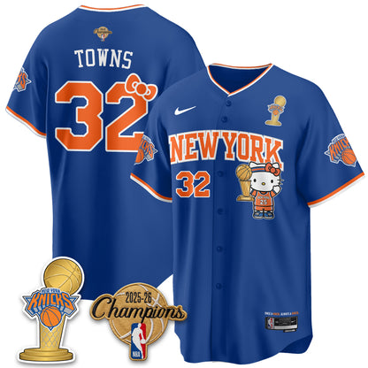 NYK 2026 NBA Champions x Meow Kitty Vapor Jersey - Stitched-DTD