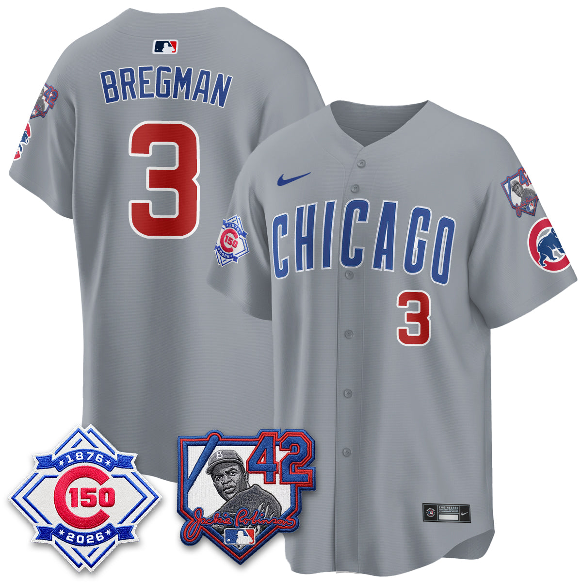 CHC 150th Anniversary & Jackie Robinson Day Patch Vapor Premier Limited Jersey - All Stitched-DTD