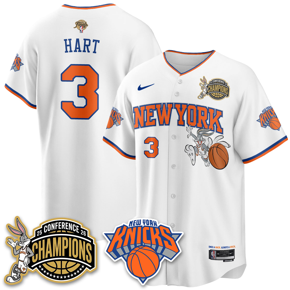 NYK 2026 NBA Finals x Bunny Vapor Jersey V2- Stitched-DTD