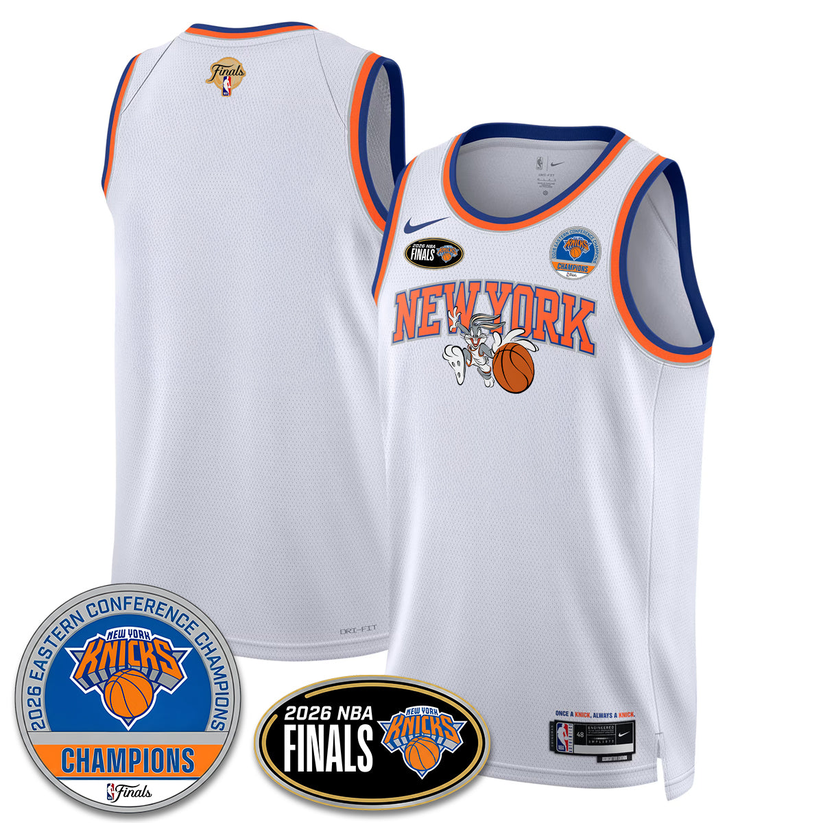 NYK 2026 NBA Eastern Conference Champions x Bunny Vapor Jersey - Stitched-DTD