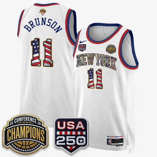 NYK 2026 NBA Eastern Conference Champions x Fourth of July Vapor Jersey - Stitched-DTD