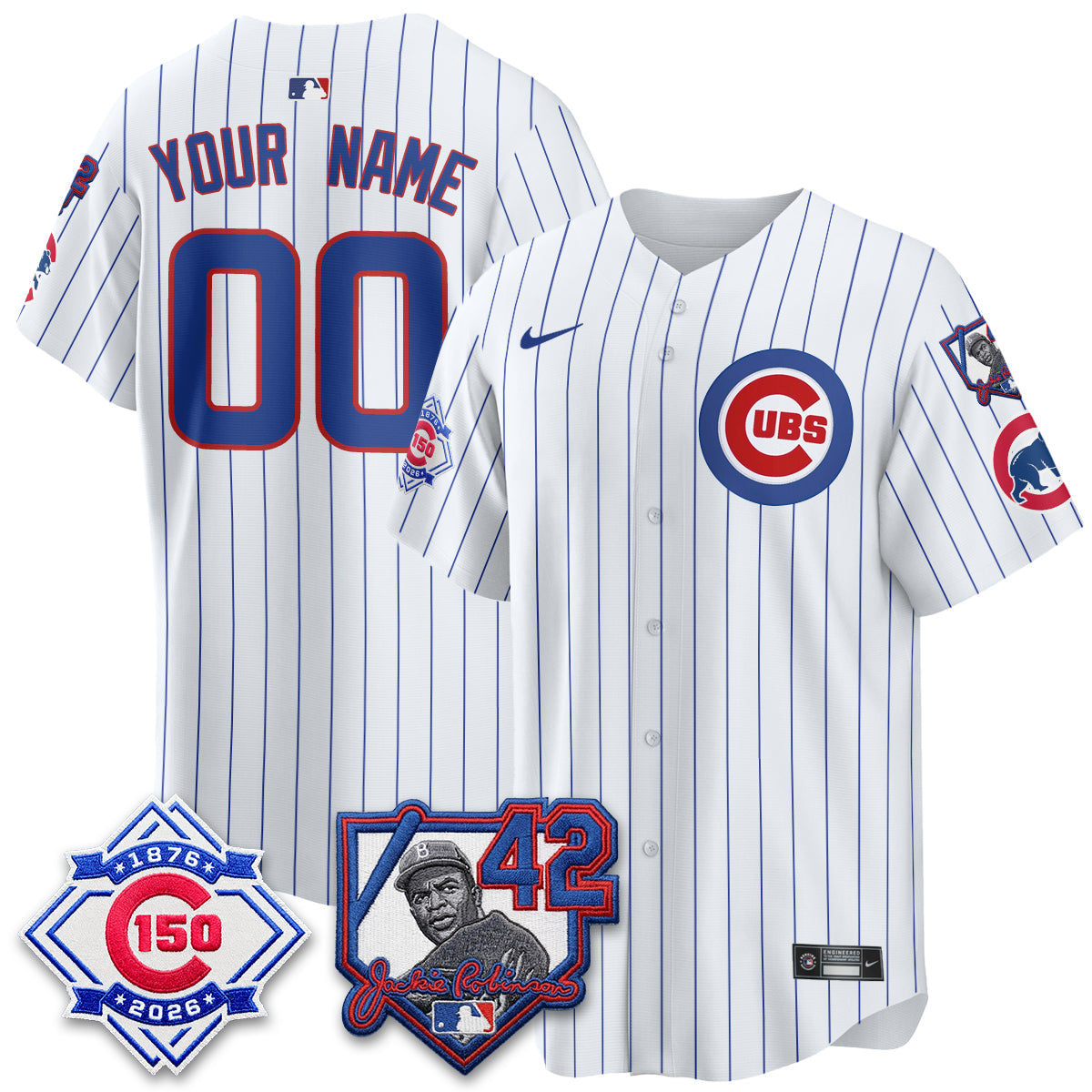 CHC 150th Anniversary & Jackie Robinson Day Patch Vapor Premier Limited Custom Jersey - All Stitched-DTD