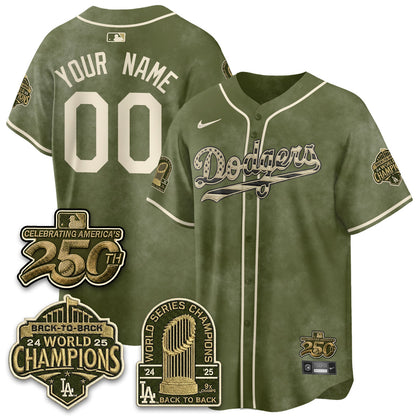 LAD New Era Olive 2026 Armed Forces Day Custom Jersey -All Stitched V2-DTD