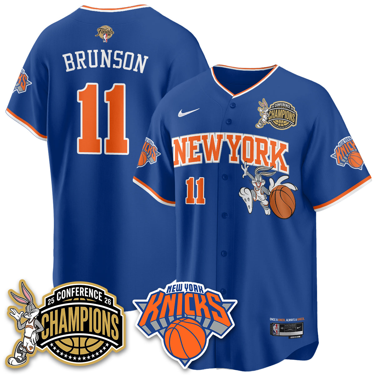 NYK 2026 NBA Finals x Bunny Vapor Jersey V2- Stitched-DTD