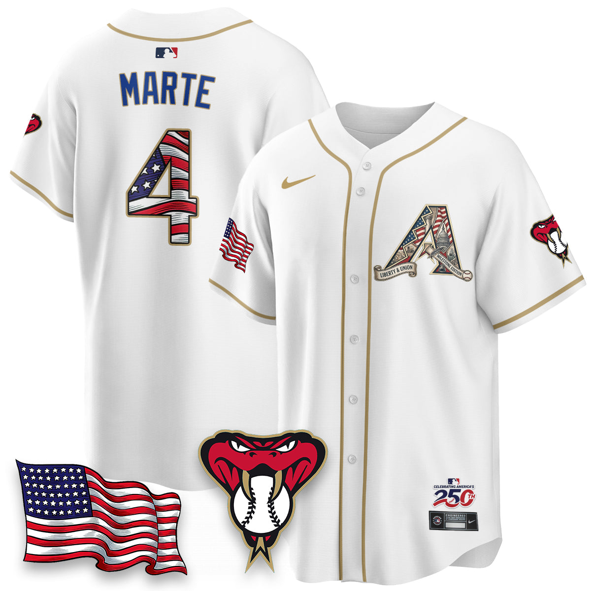 ARI 2026 Independence Day USA Vapor Limited Jersey - Stitched-DTD