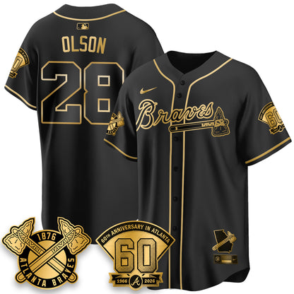 ATL 60th Anniversary Special Edition Vapor Limited Jersey - All Stitched-DTD