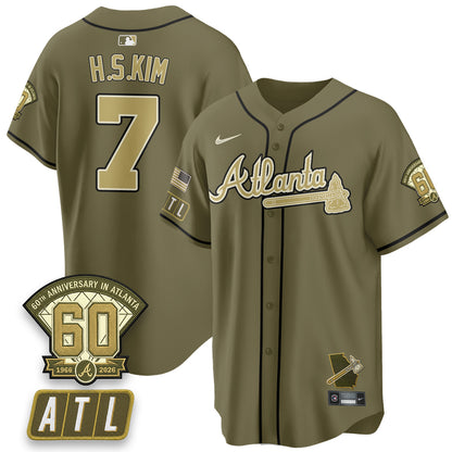 ATL New Era Olive 2026 Armed Forces Day Vapor Limited Jersey - All Stitched-DTD