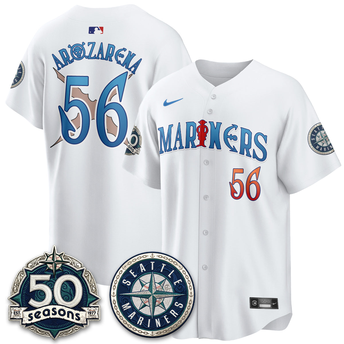 SEA x Japanese Cartoon Vapor Limited Jersey - Stitched-DTD
