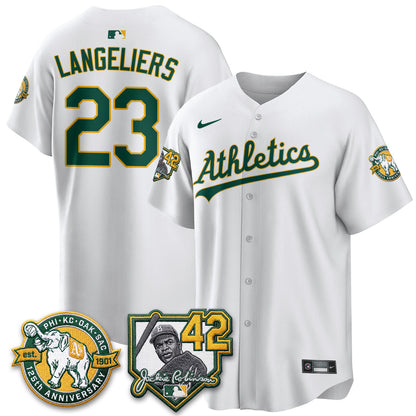 OAK 2026 Jackie Robinson Day - Celebrating 125 Years Limited Vapor Jersey - All Stitched-DTD