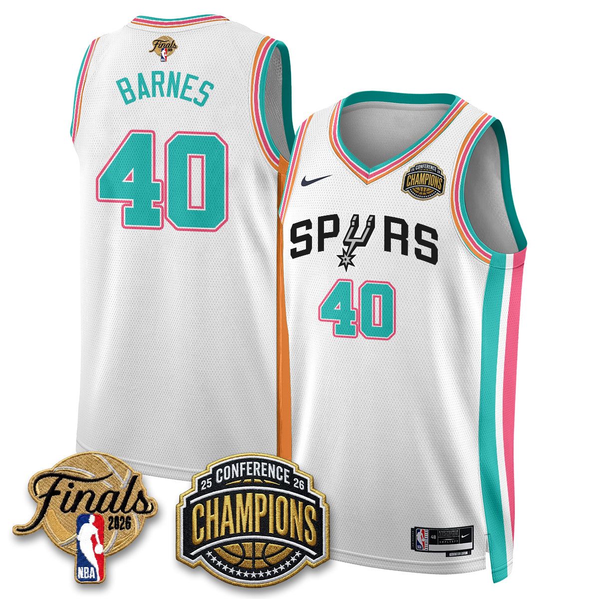 SAS 2026 NBA Western Conference Champions Vapor City Edition Jersey - Stitched-DTD
