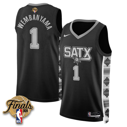 SAS 2026 NBA Western Conference Champions Vapor Jersey V2- Stitched-DTD