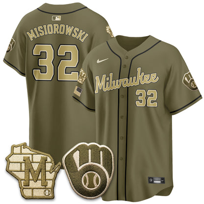 MIL New Era Olive 2026 Armed Forces Day Jersey - All Stitched-DTD