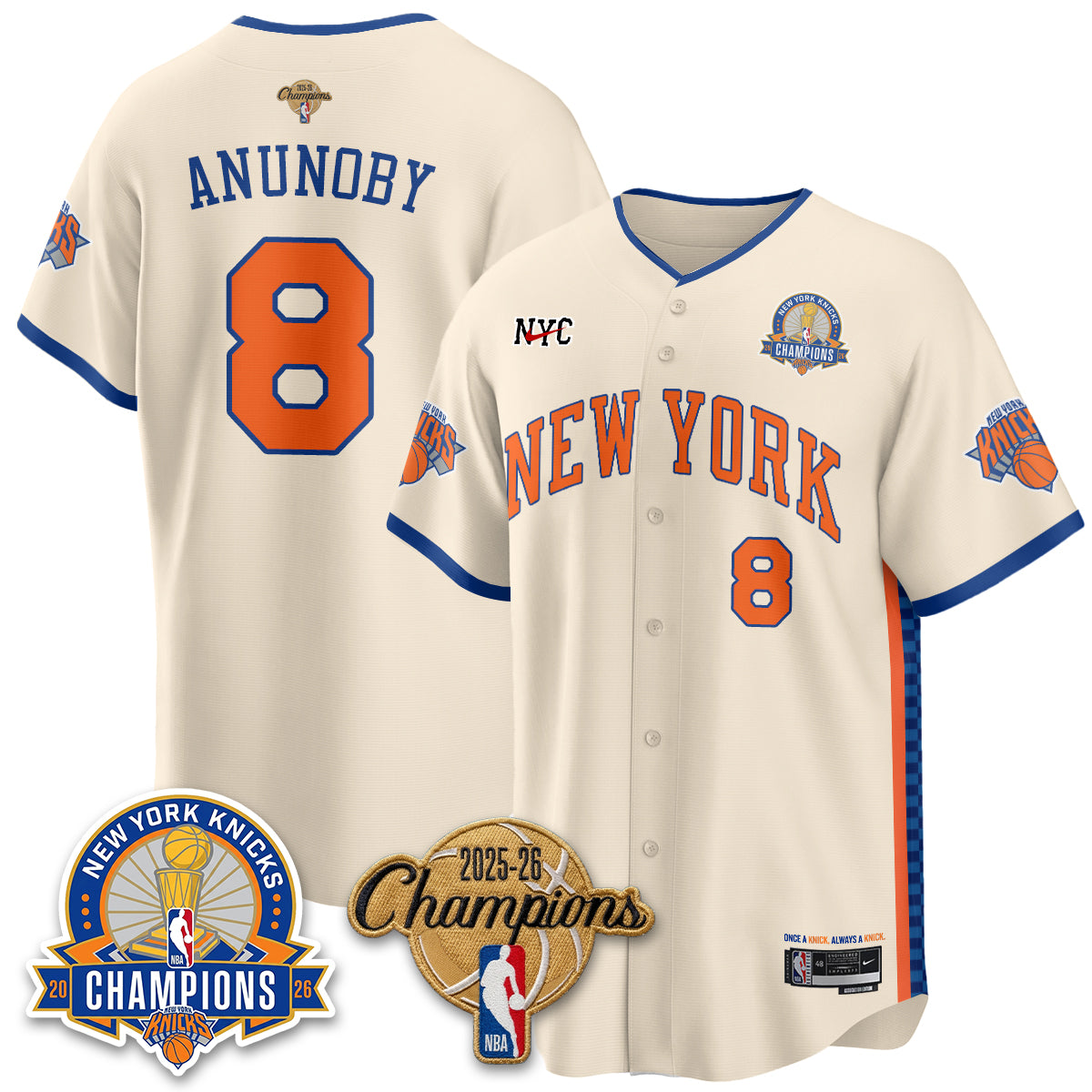 NYK 2026 NBA Champions Special Edition Vapor Jersey V2- Stitched-DTD