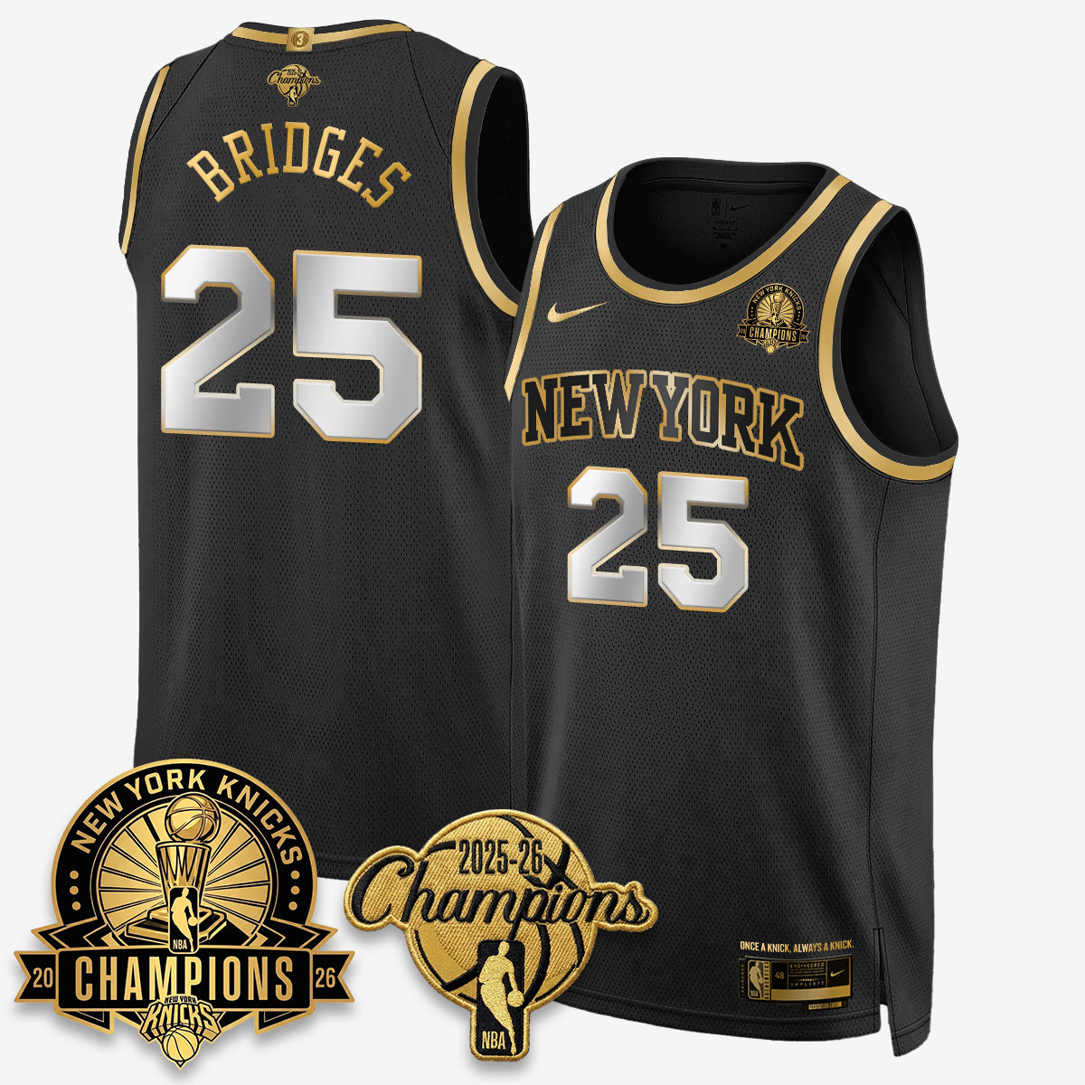 NYK 2026 Basketball Champions Special Edition Vapor Jersey V2- Stitched-DTD