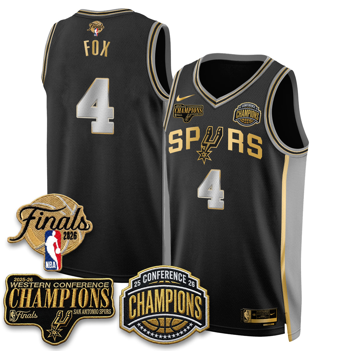 SAS 2026 NBA Western Conference Champions Vapor Special Edition Jersey - Stitched-DTD