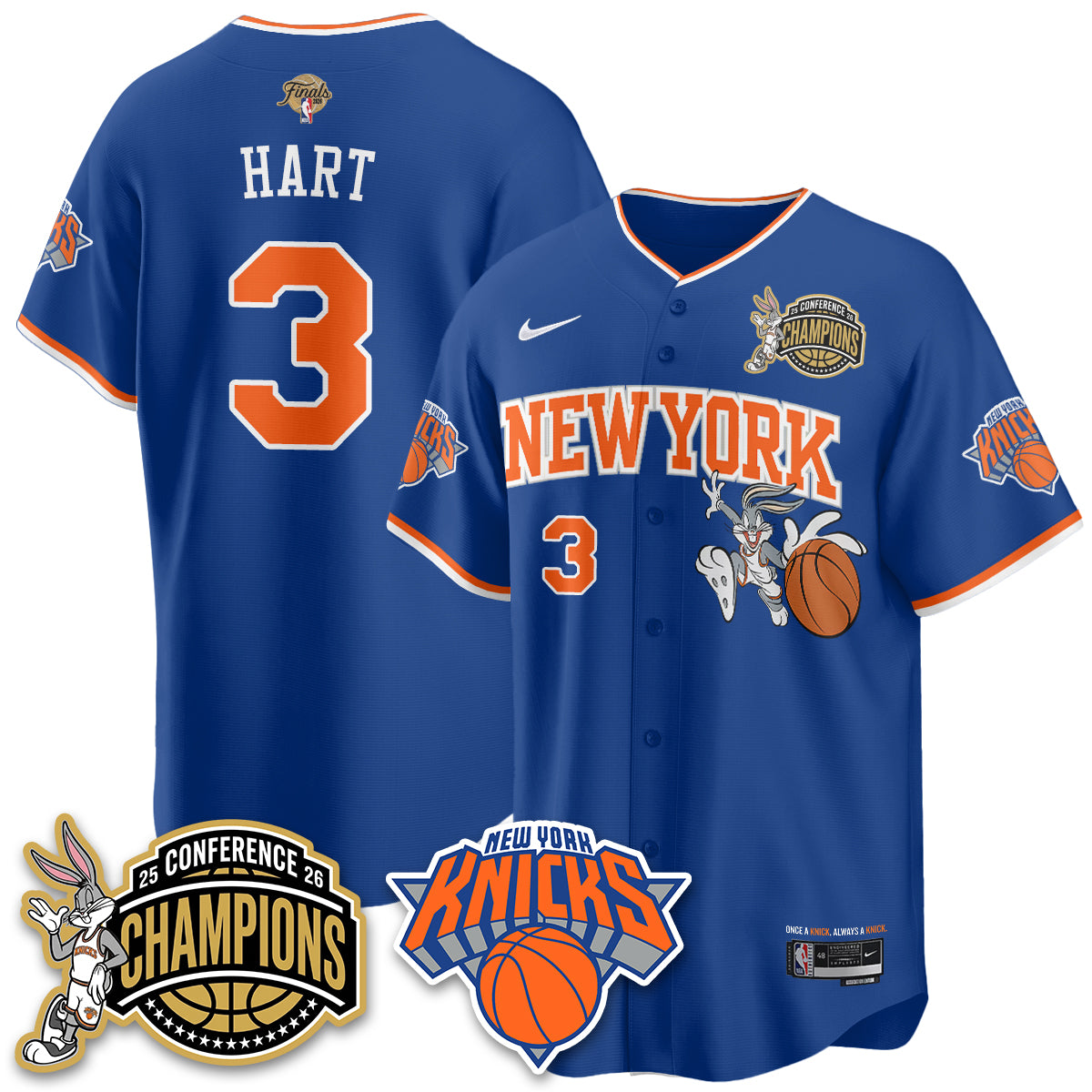 NYK 2026 NBA Finals x Bunny Vapor Jersey V2- Stitched-DTD