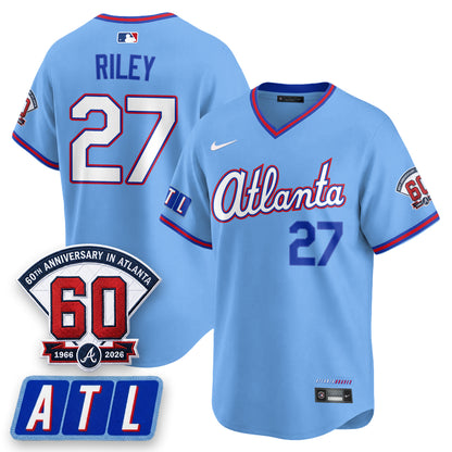 ATL 2026 City Connect - 60th Anniversary in Atlanta Patch Vapor Limited Jersey - All Stitched-DTD