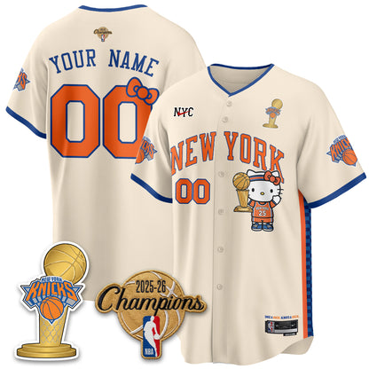 NYK 2026 NBA Champions x Meow Kitty Vapor Custom Jersey - Stitched-DTD