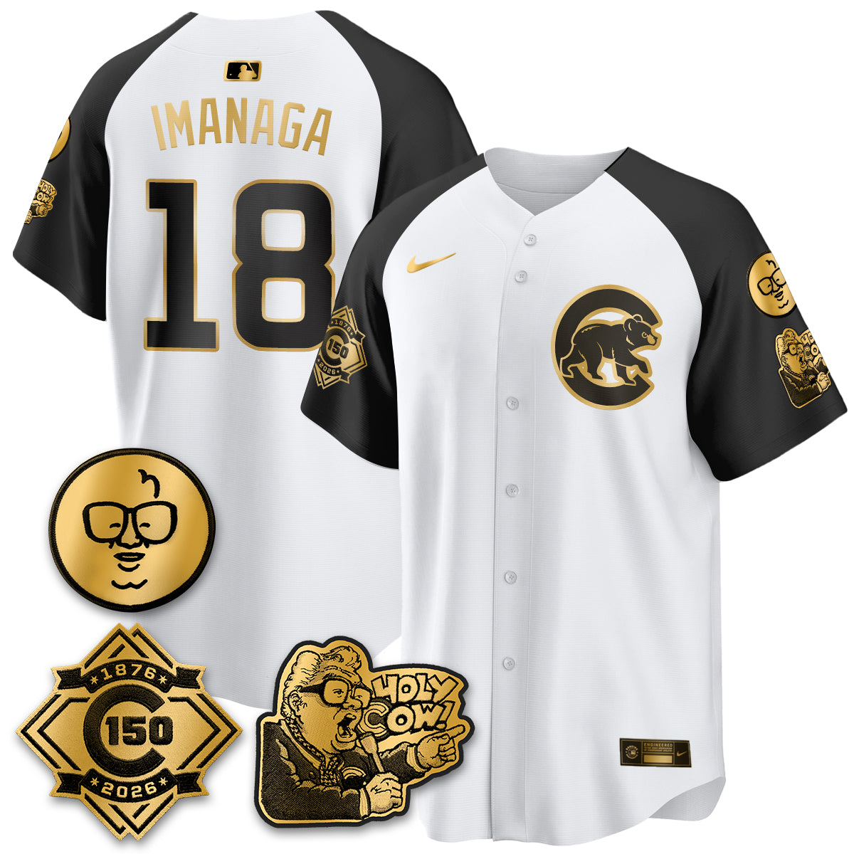 CHC 150th Anniversary Harry Caray Holy Cow Vapor Premier Limited Jersey - All Stitched V3-DTD