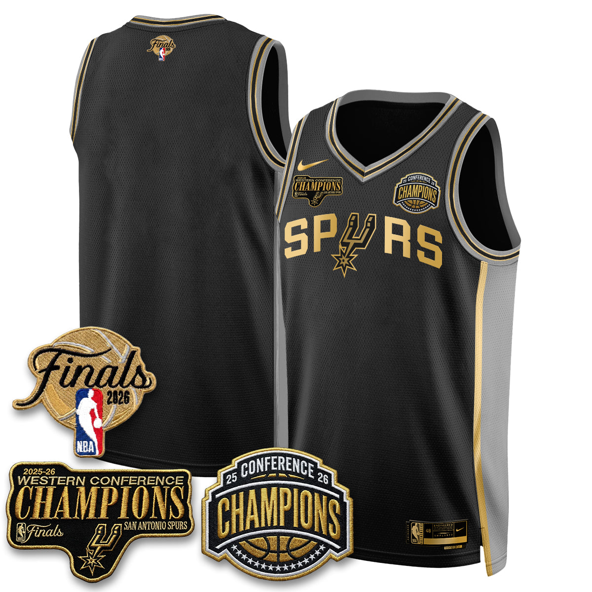 SAS 2026 NBA Western Conference Champions Vapor Special Edition Jersey - Stitched-DTD